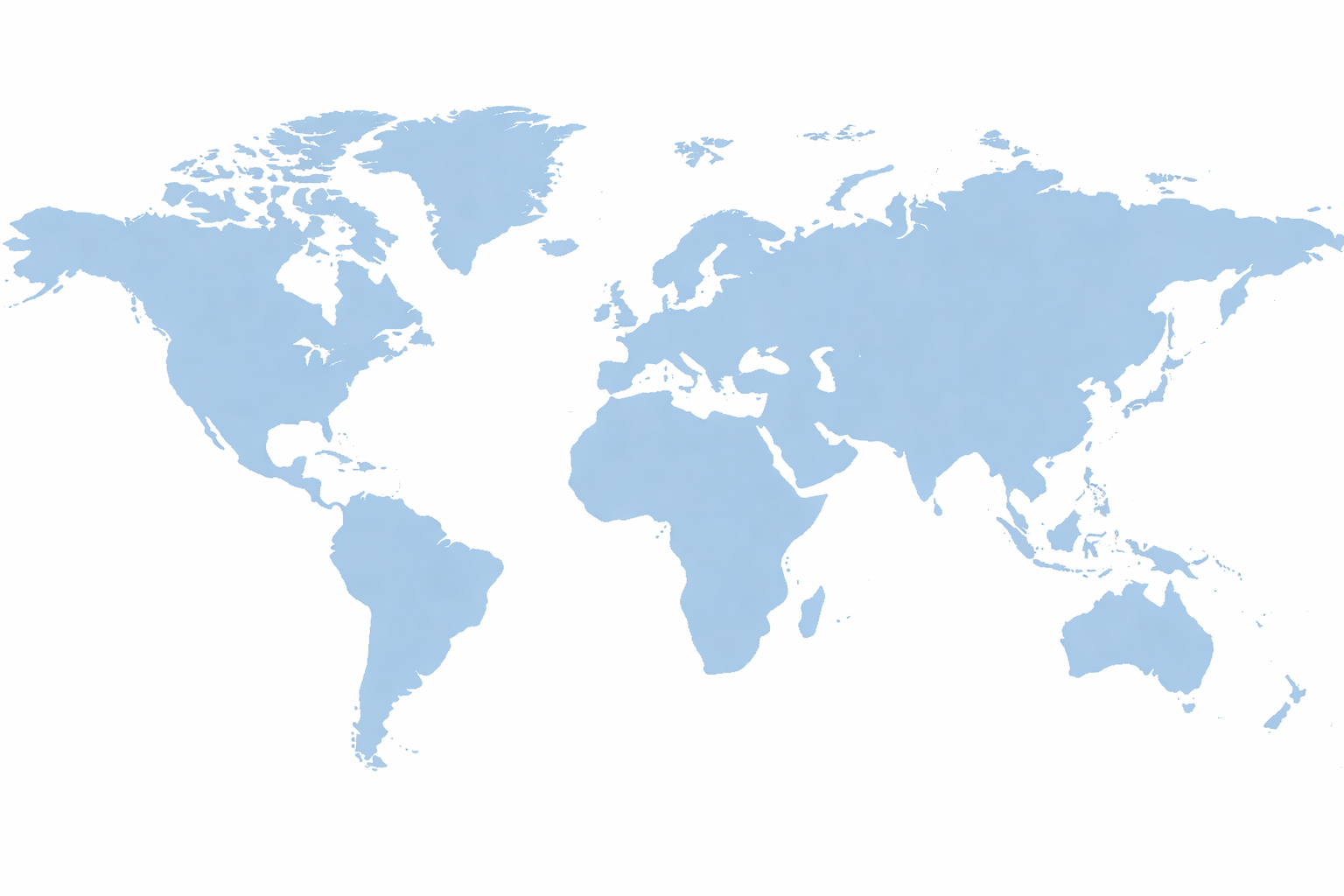 World map showing locations